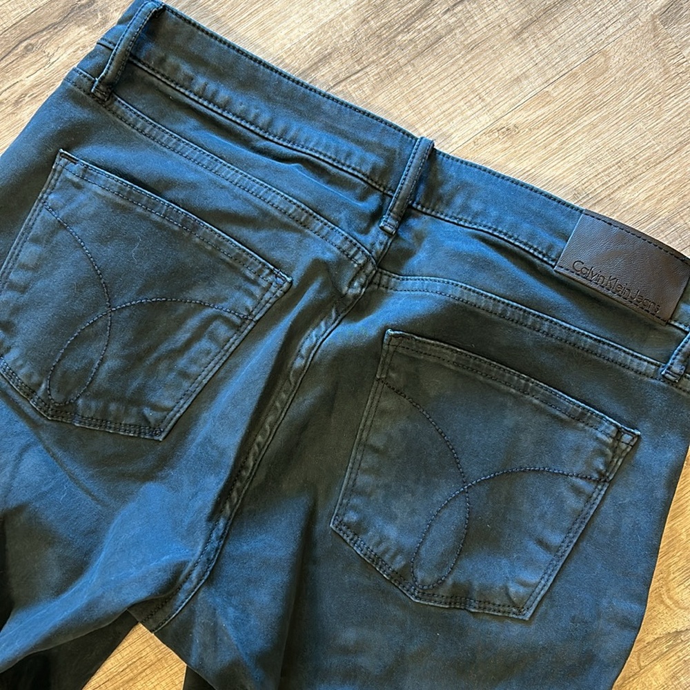 Dark Green Wash Calvin Klein Skinny Jeans NWOT